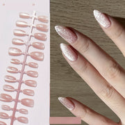 Chic Short Almond Press-On Nails - Classic French & Versatile Colors