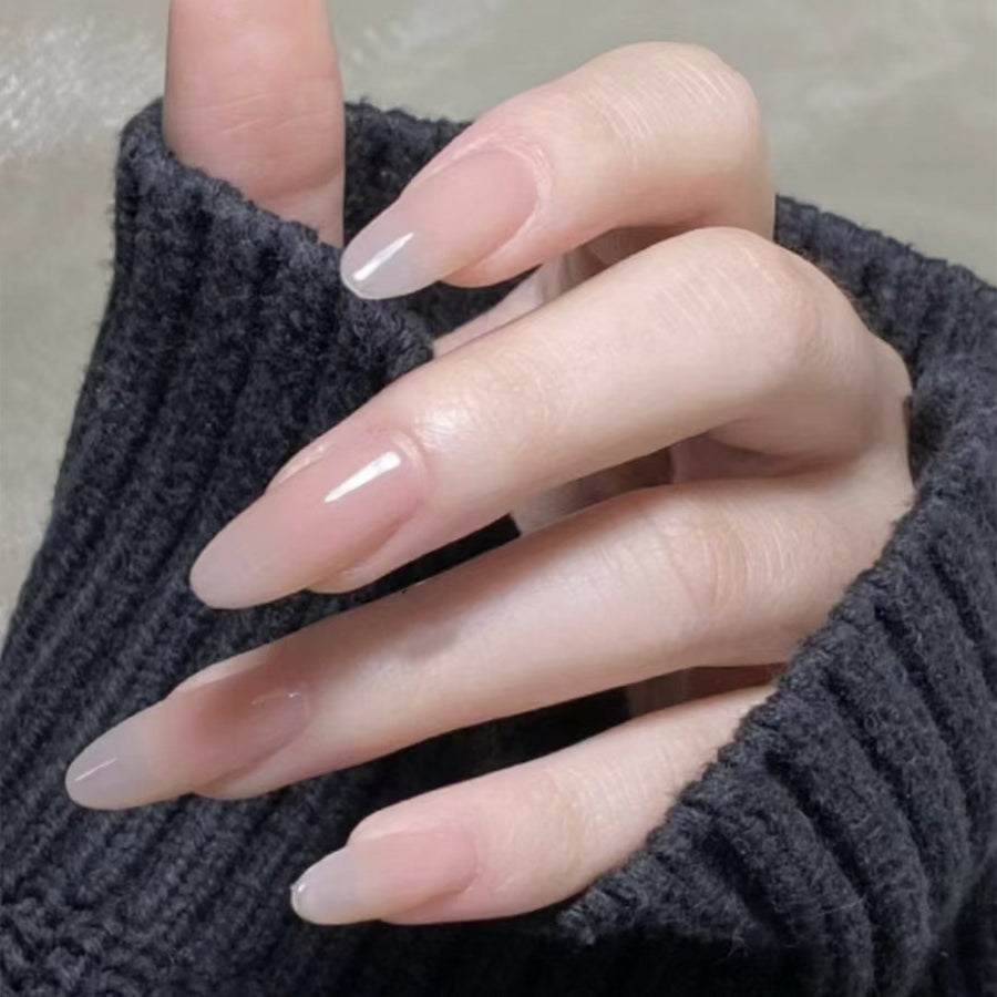 Sheer Lavender Taro Gradient Medium Tapered DIY Press-On Nail Blanks