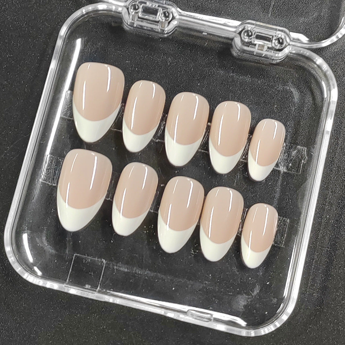 Natural Look Short Almond Press-On Nails | Everyday French Tip & Solid Colors