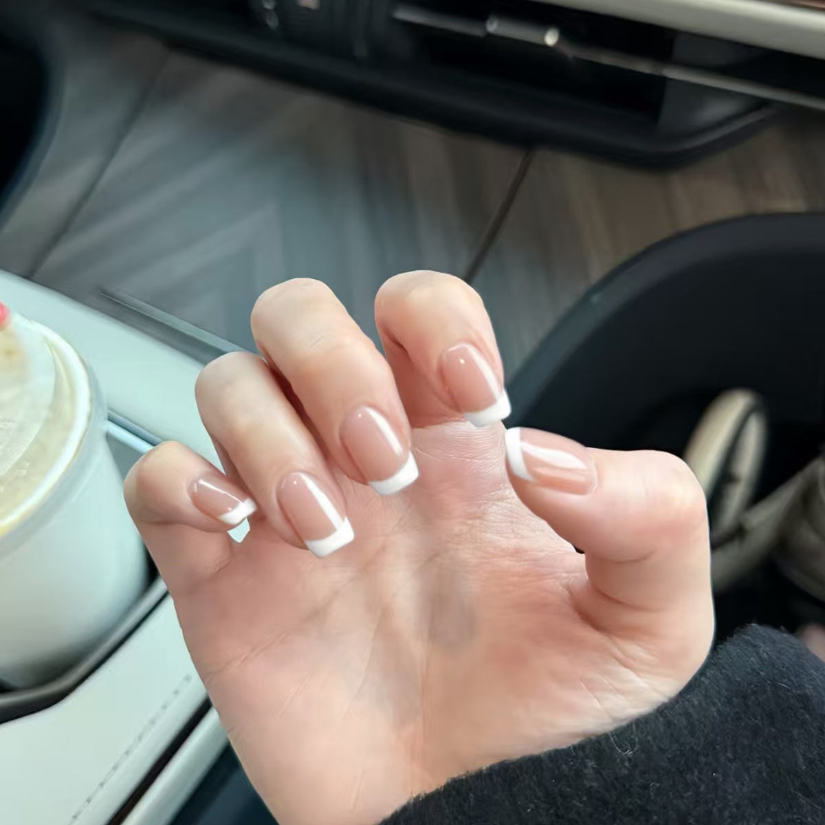 Classic Nude Pink French Tip Press-On Nails