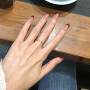 Elegant Red French Tip Press-On Nails | Classic Nude & Red Manicure