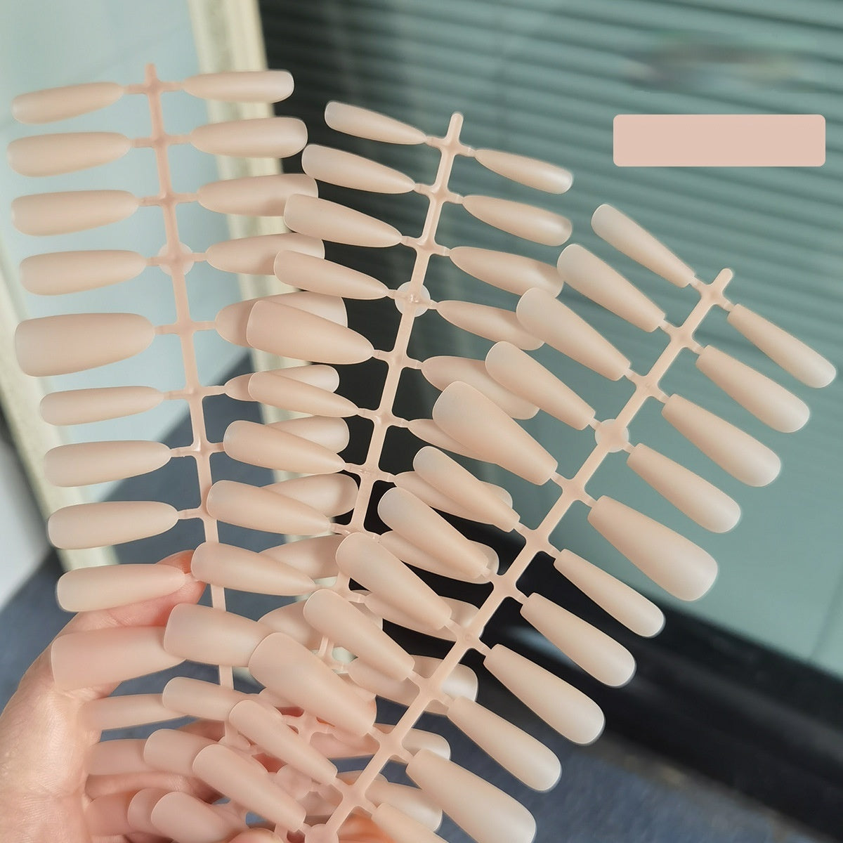 Bulk Coral Nude Press-On Nail Tips - Versatile Base Blanks for DIY