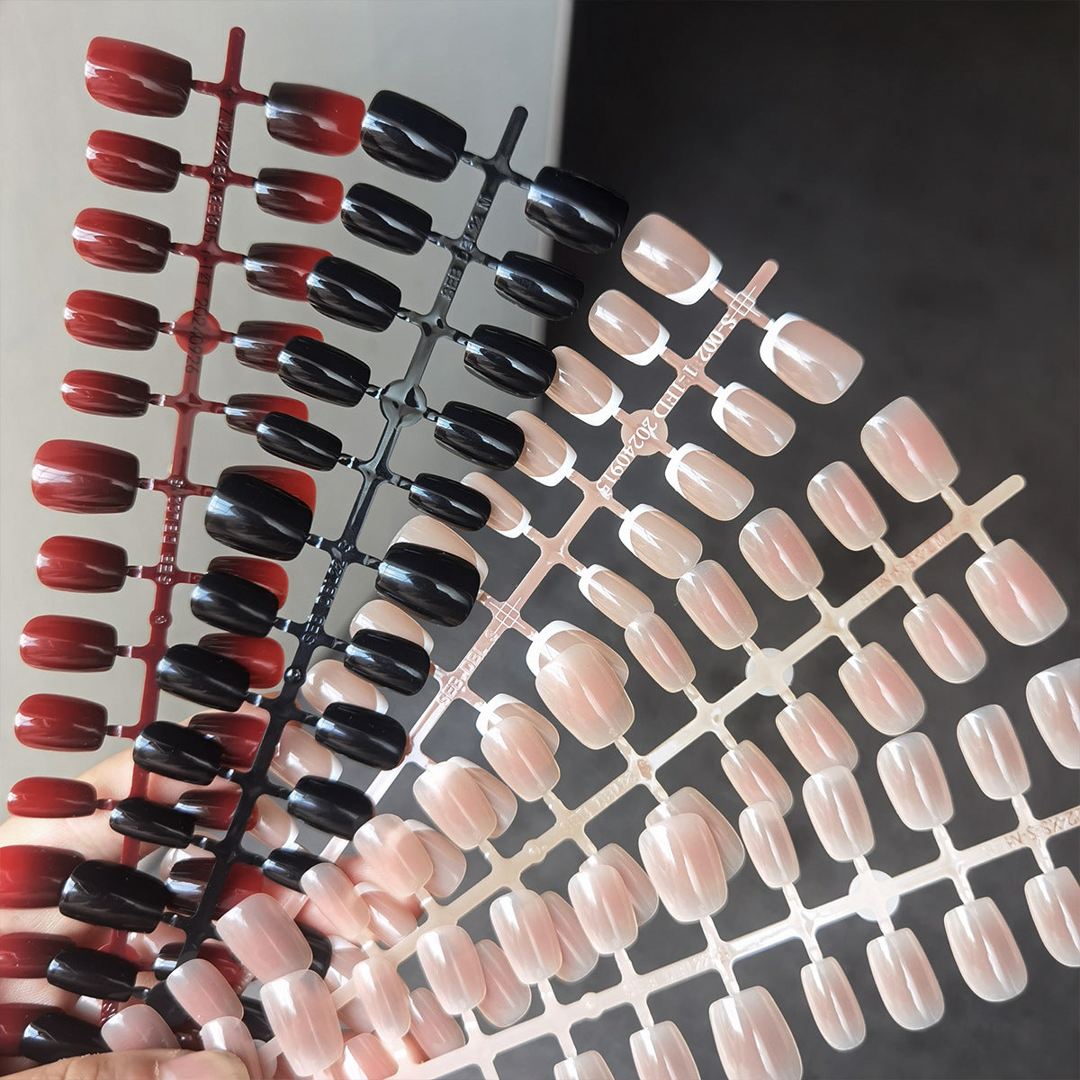 PMMA Short Square Round Pre-Finished Press-On Nails Wholesale Bulk