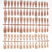 Elegant Nude Glass Bead Cat Eye Long Almond Press-On Nails