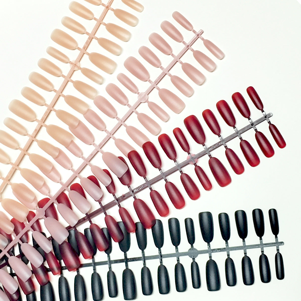 Wholesale Matte Colored Oval Press-On Nail Blanks for DIY