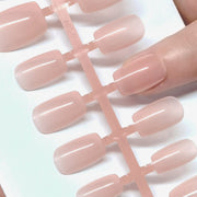 Sheer Nude Pink Short Square Press-On Nail Blanks | DIY Tips