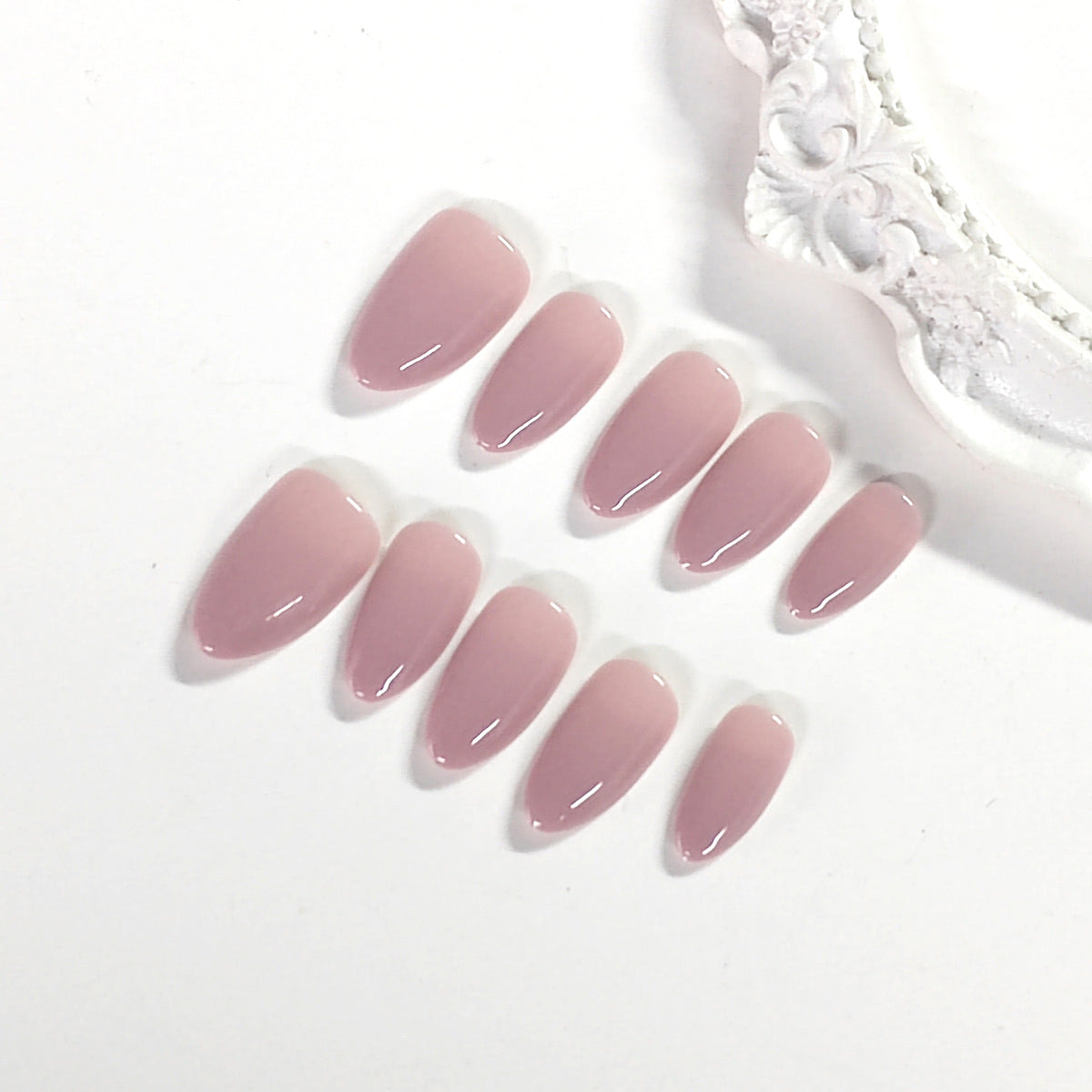 Muted Lavender Short Almond Press-On Nails | Solid Color Everyday Style