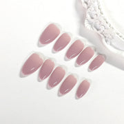 Muted Lavender Short Almond Press-On Nails | Solid Color Everyday Style