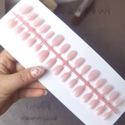 30pcs Lilac Pink Short Oval Press-On Nail Blanks for DIY Nail Art