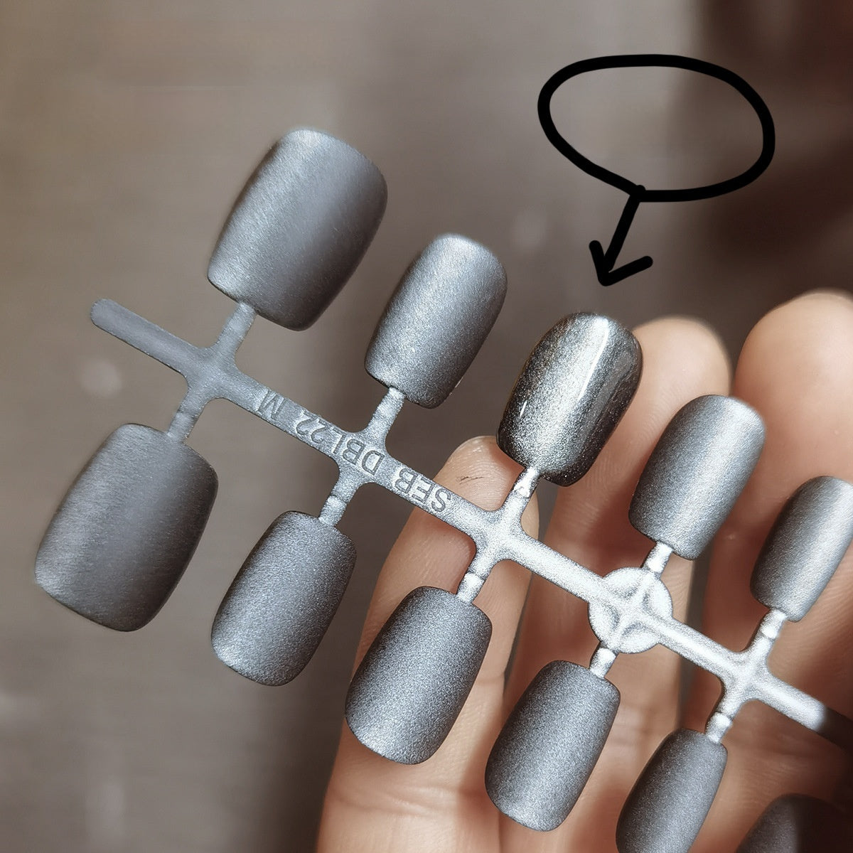 Pre-Sized Black Velvet Matte Cat Eye Press-On Nail Blanks Wholesale