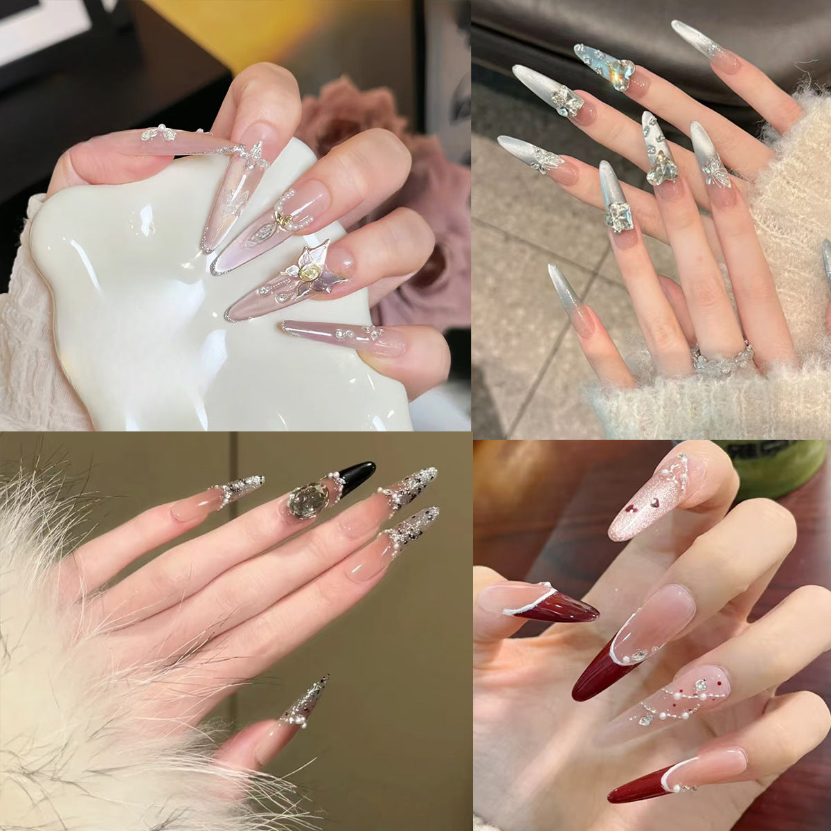 Ultra-Thin Matte Nude Extra Long Tapered Stiletto Press-On Nail Blanks for DIY