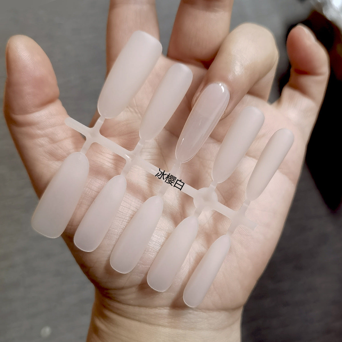 Premium Sheer Nude White Press-On Nail Blanks | Flexible DIY Base Tips