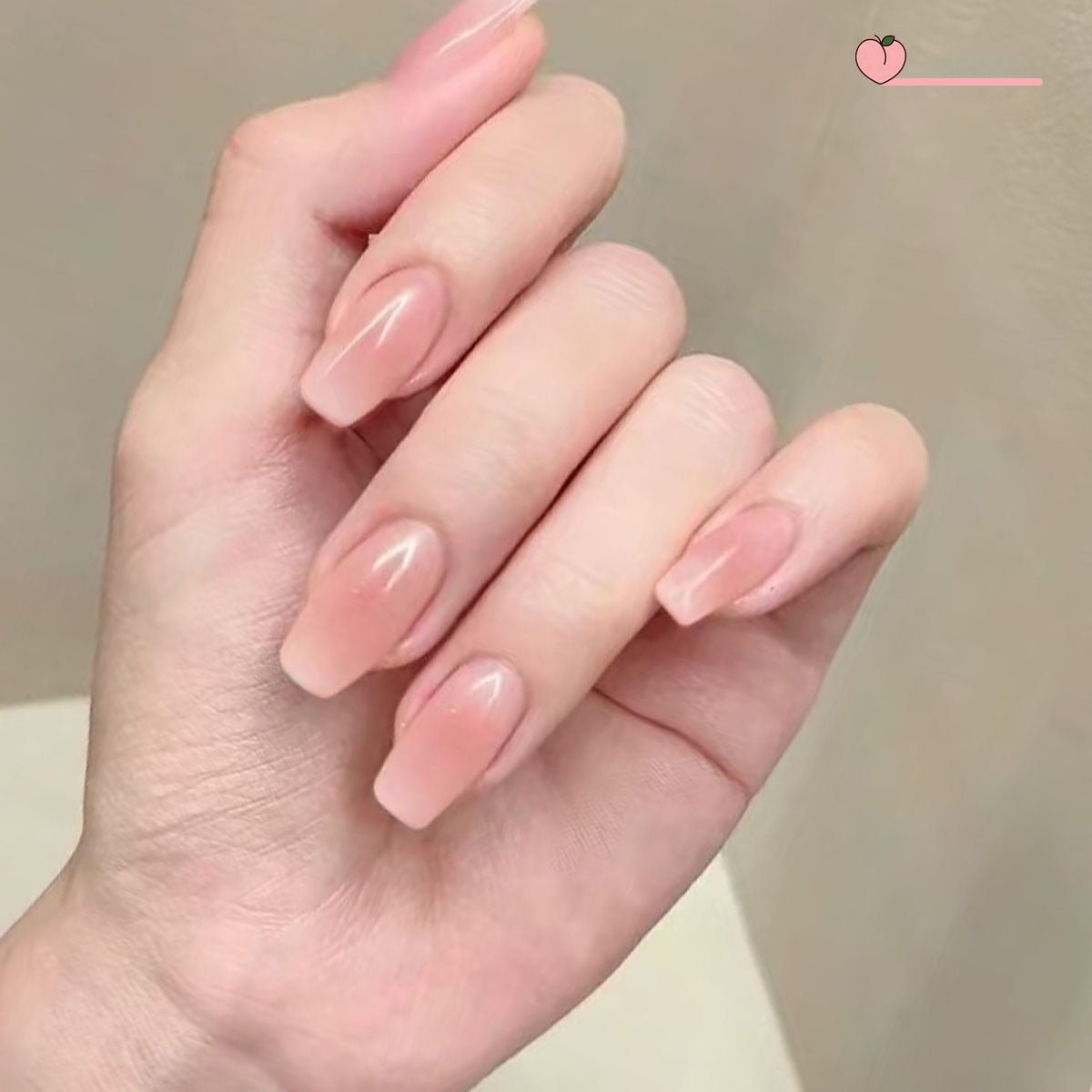 Peach Blush Matte Short Coffin Press-On Nail Blanks - 30 Pcs Bulk