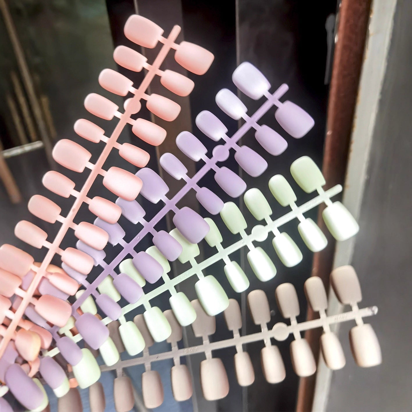 Chic Velvet Matte Cat Eye Short Press-On Nails