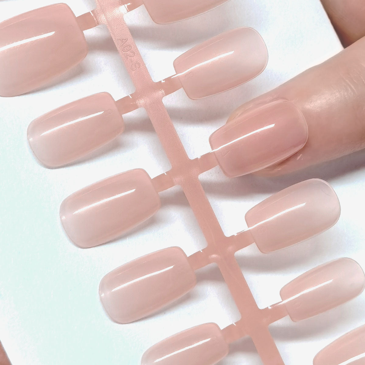 Sheer Nude Pink Short Square Press-On Nail Blanks | DIY Tips
