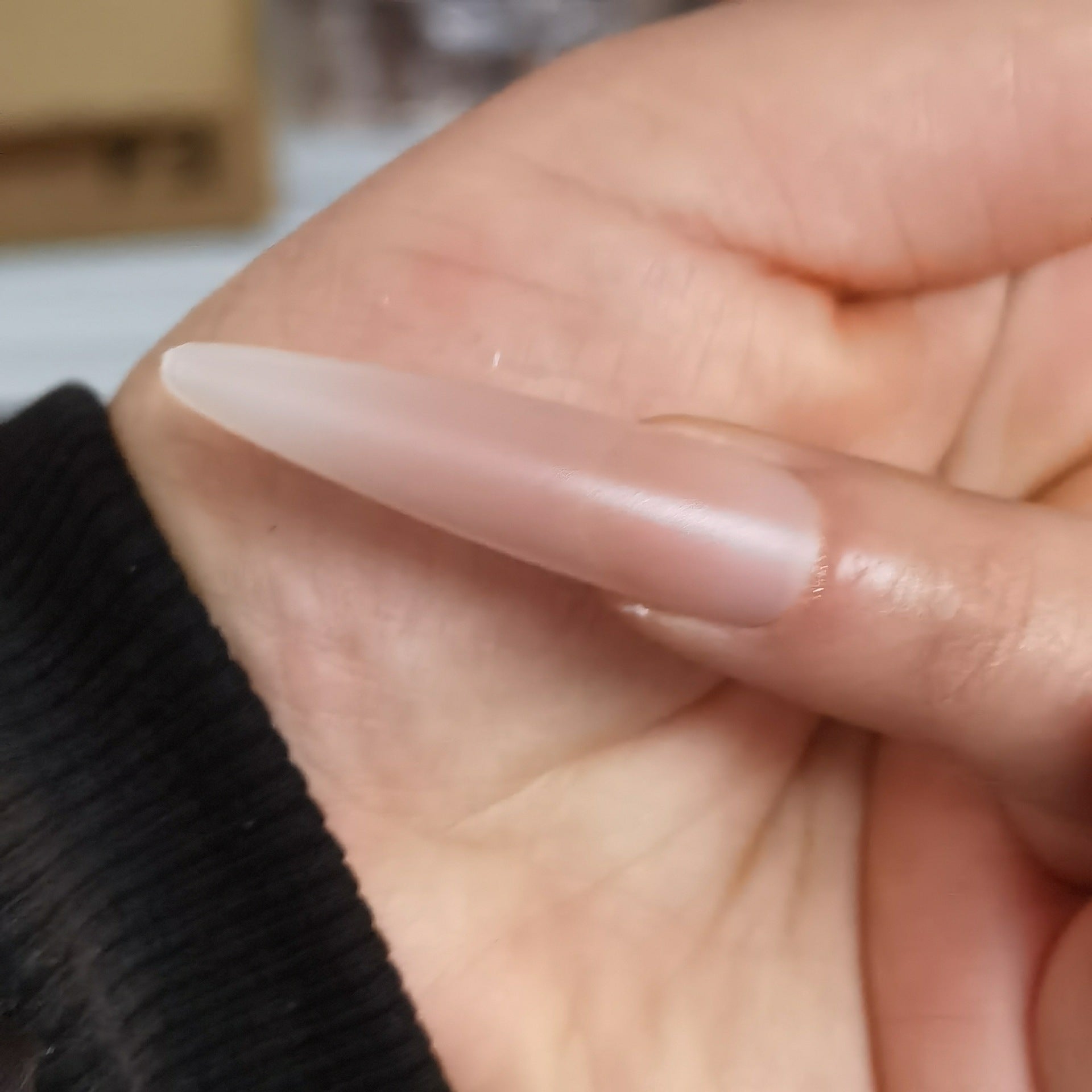 Long Stiletto Matte Nude Blush Ombre Press-On Nail Blanks
