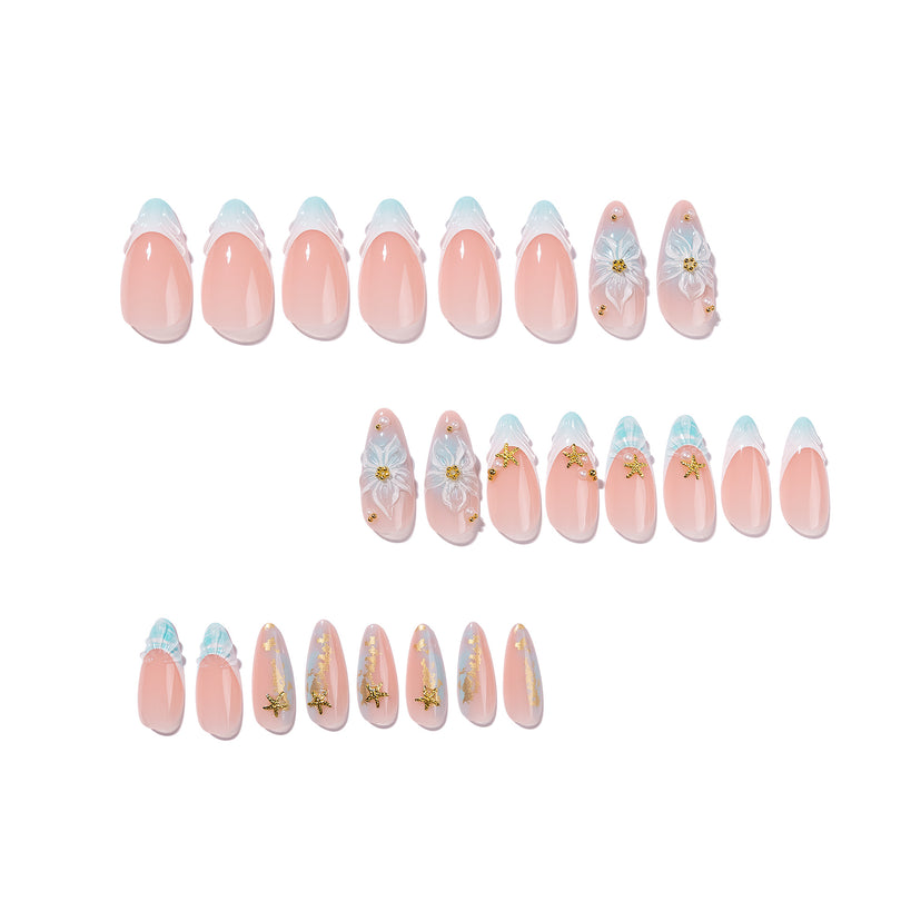 3D Charm Glam Cute Jelly Almond Medium Press On Nails – Image 2