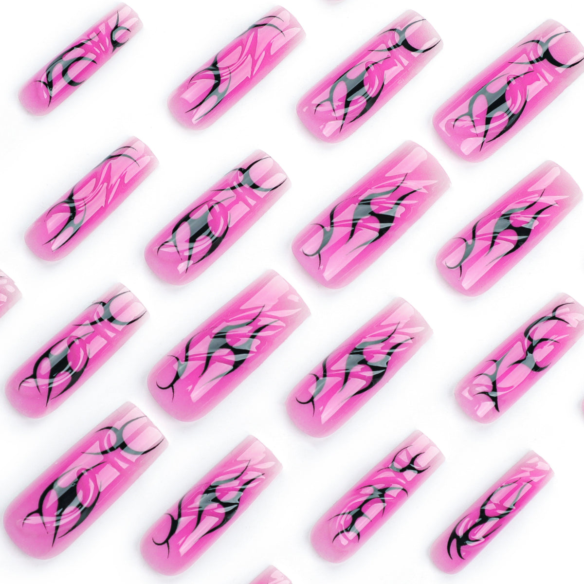 Glam Jelly Aura Y2K 3D Square Long Press On Nails – Image 2