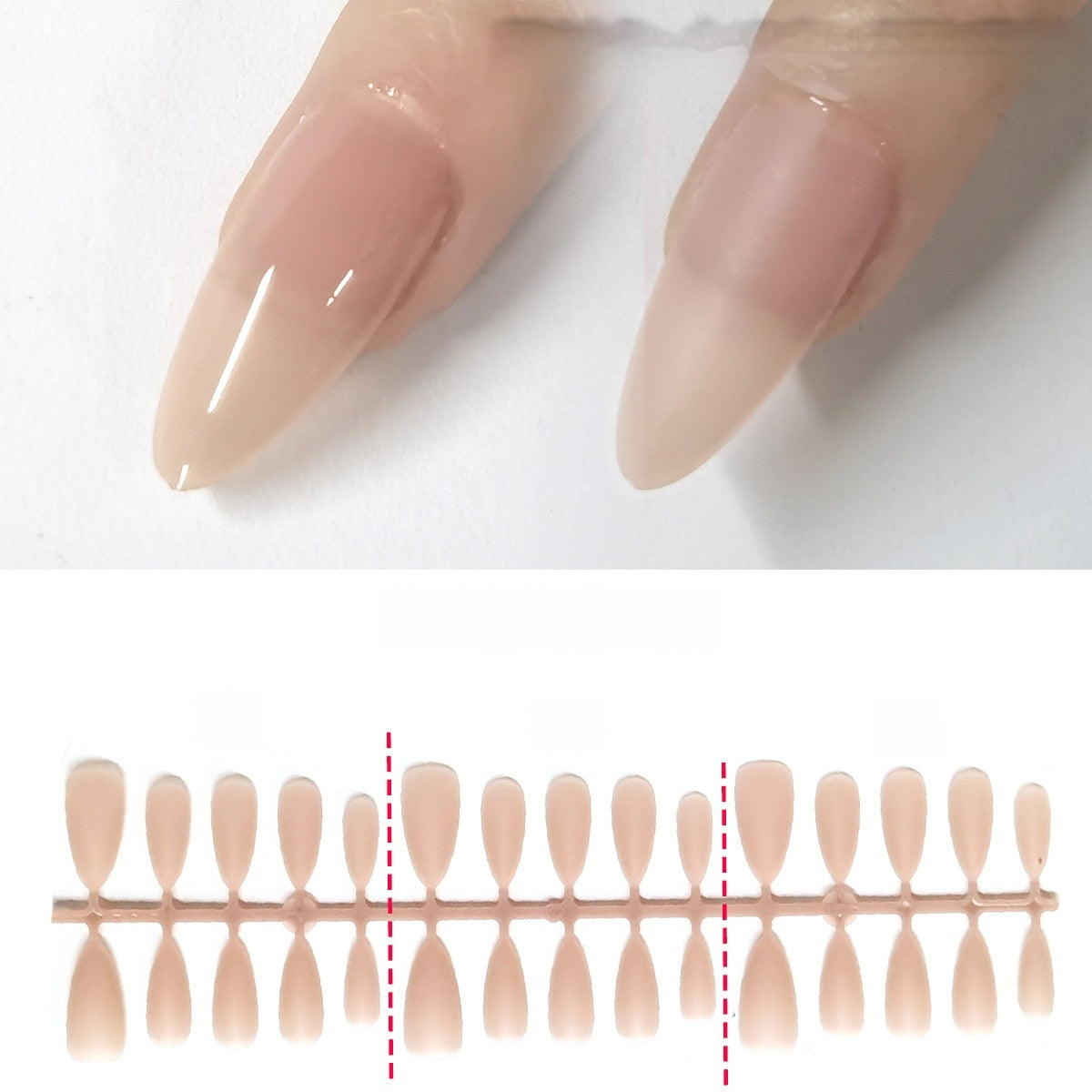 Matte Nude Medium Almond Press-On Nail Blanks