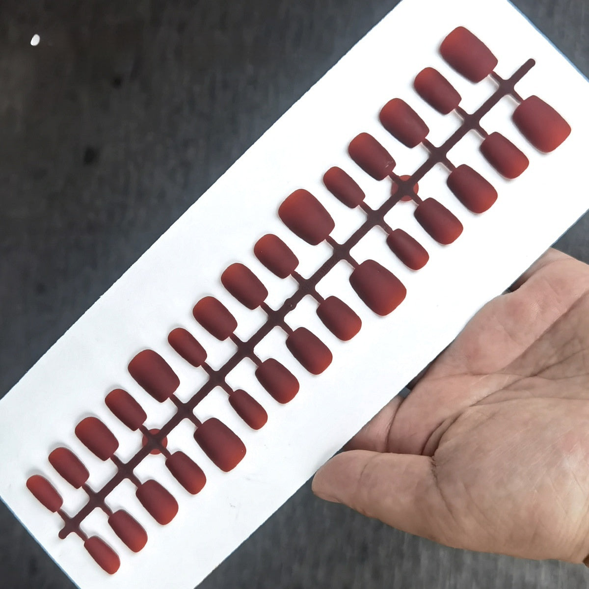 Elegant Matte Velvet Burgundy Press-On Nails