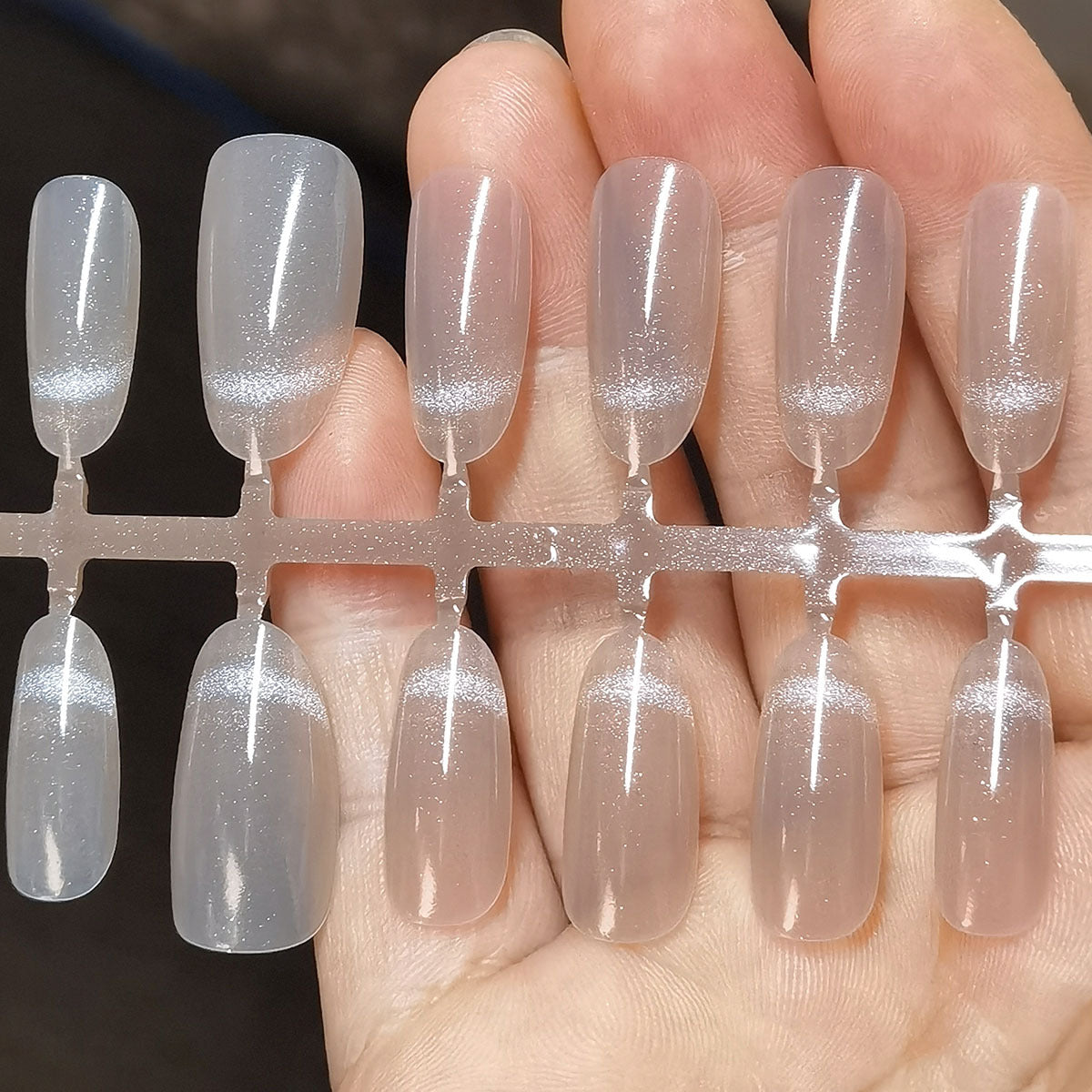 30Pcs Wholesale Cat Eye & Blush French Press-On Nail Tips