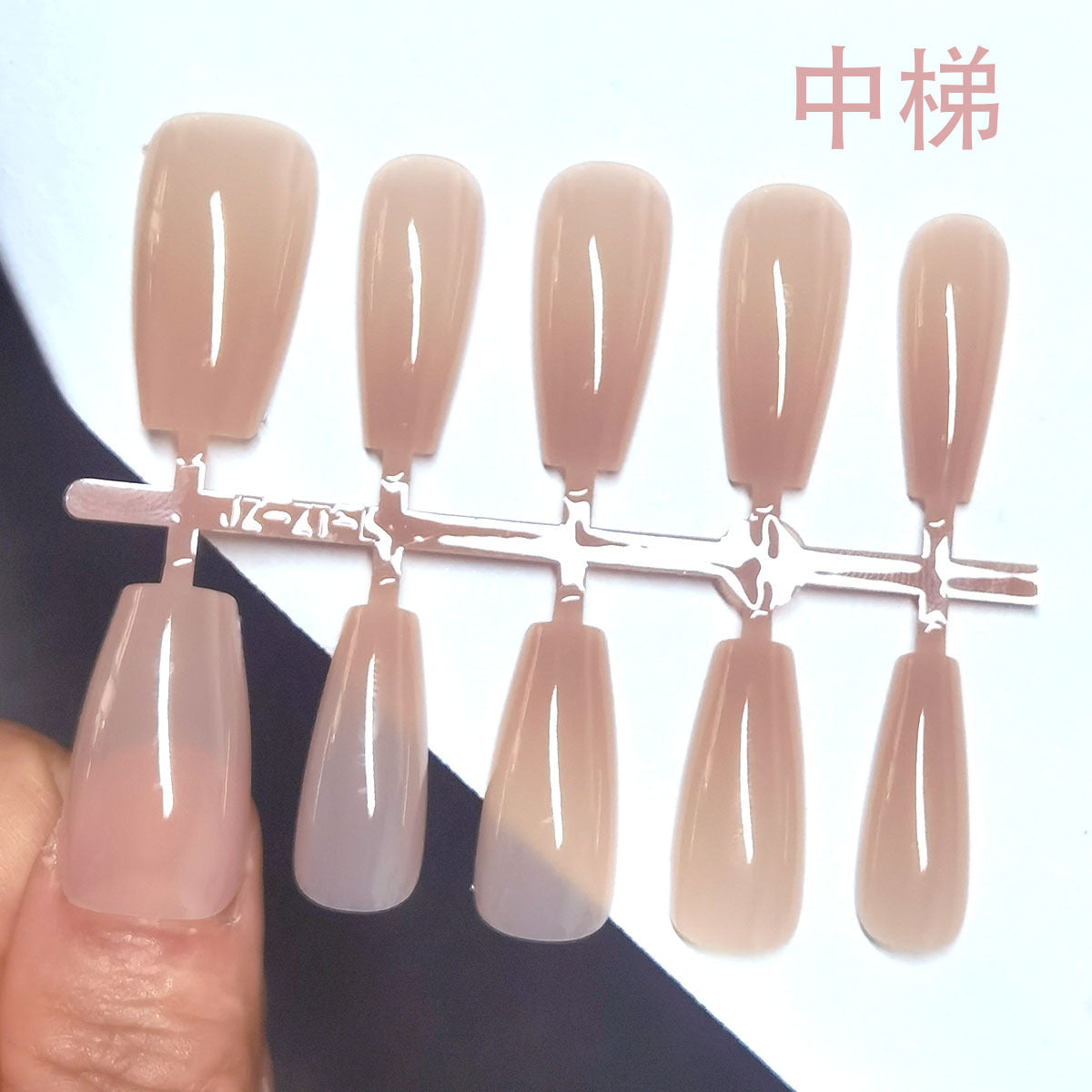 Dusty Pink Tapered Coffin Press-On Nails