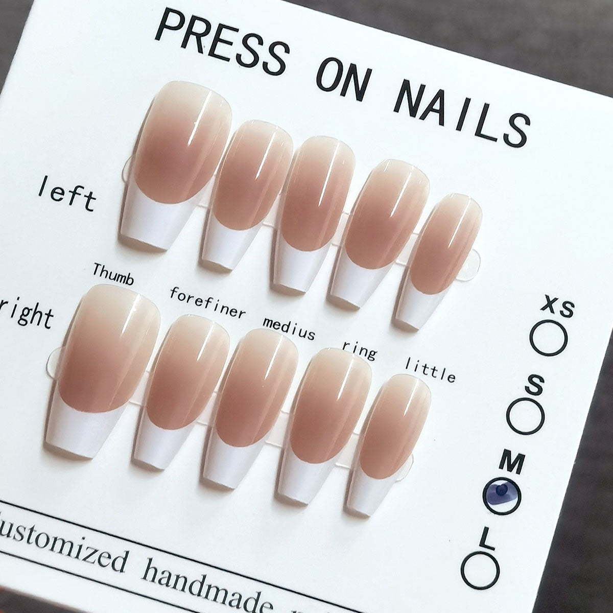 Gentle Blush Ombre & French Tip Press-On Nails | Sheer Nude