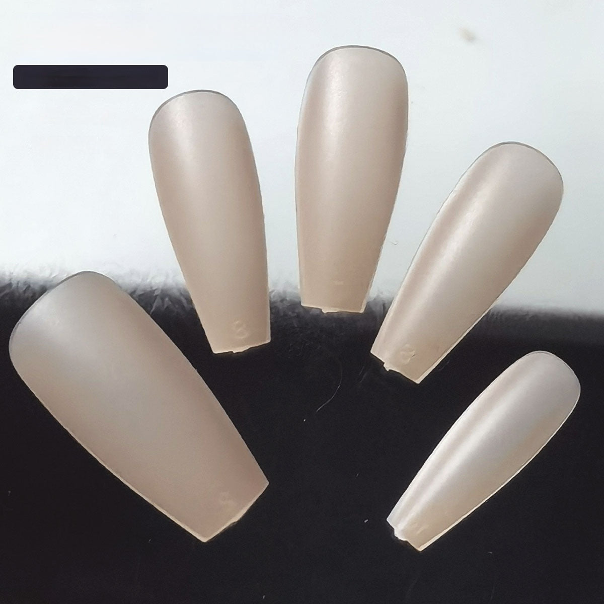 Large L-Size PMMA Matte Nude Press-On Nail Blanks - No Etching Required