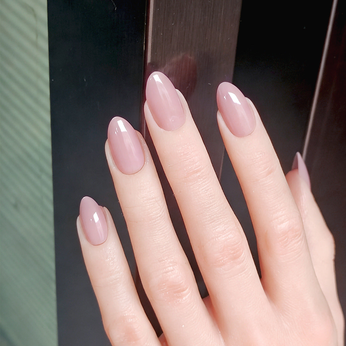 Muted Lavender Short Almond Press-On Nails | Solid Color Everyday Style