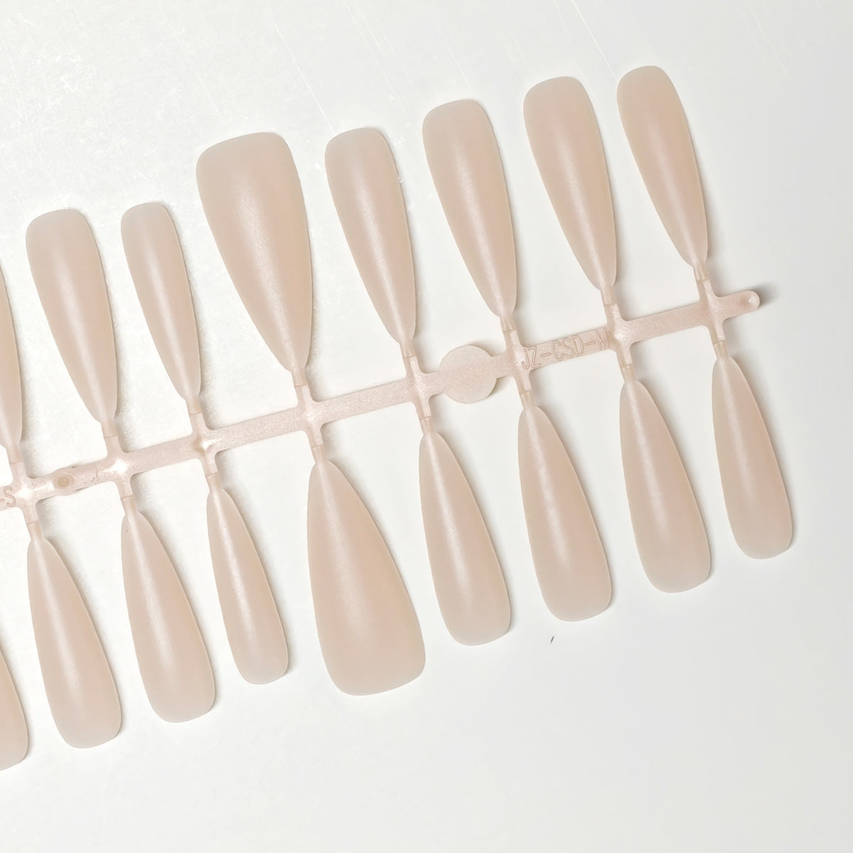 Matte Pale Pink Long Stiletto Press-On Nail Tips - DIY Blanks