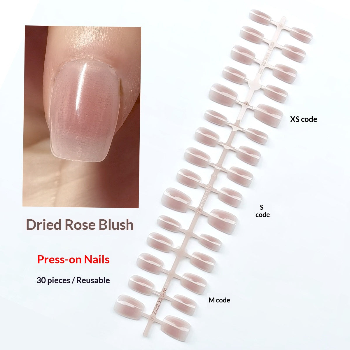 PMMA Short Square Round Pre-Finished Press-On Nails Wholesale Bulk
