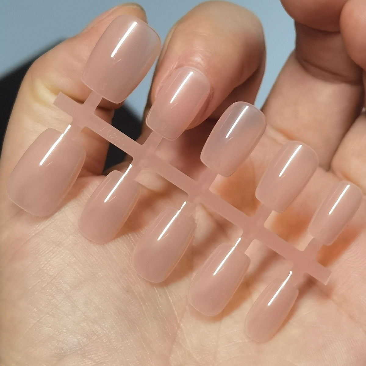 Sheer Nude Pink Short Square Press-On Nail Blanks | DIY Tips