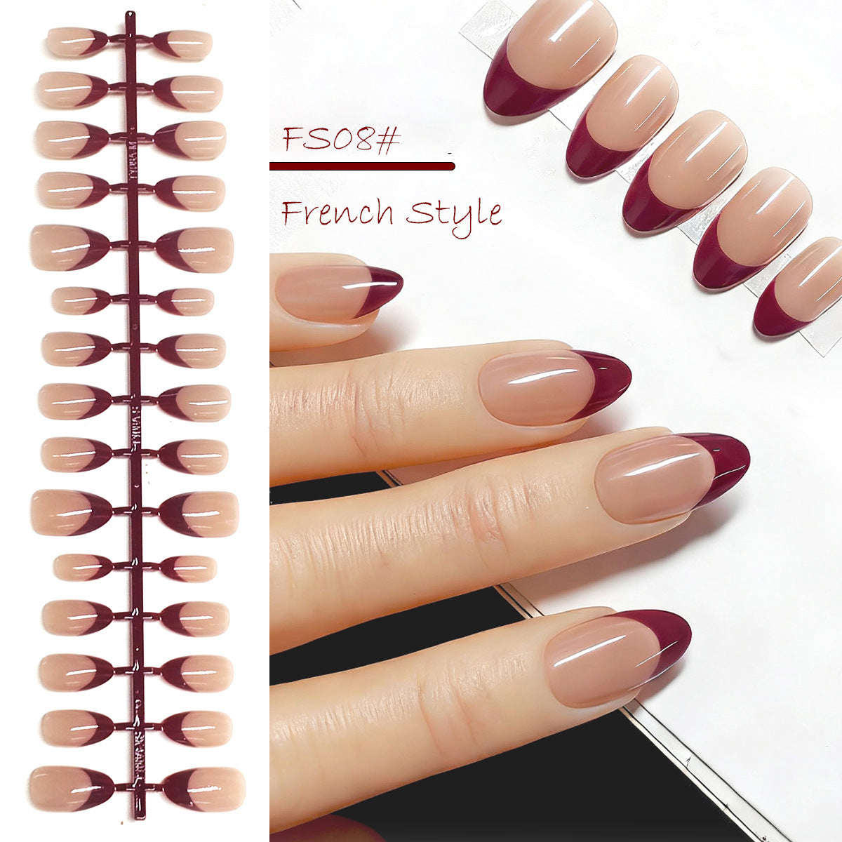 Chic Short Almond Press-On Nails - Classic French & Versatile Colors