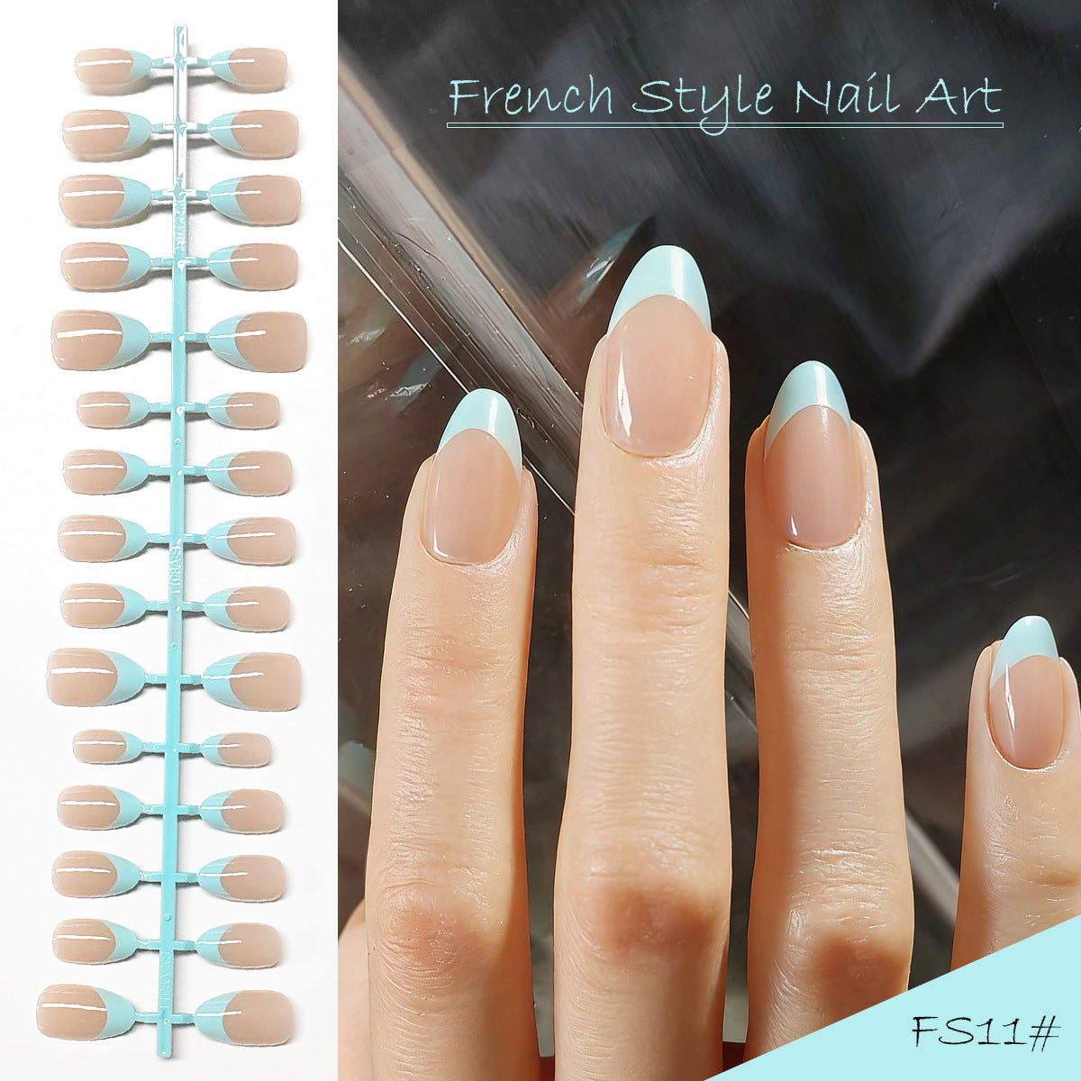 Chic Short Almond Press-On Nails - Classic French & Versatile Colors