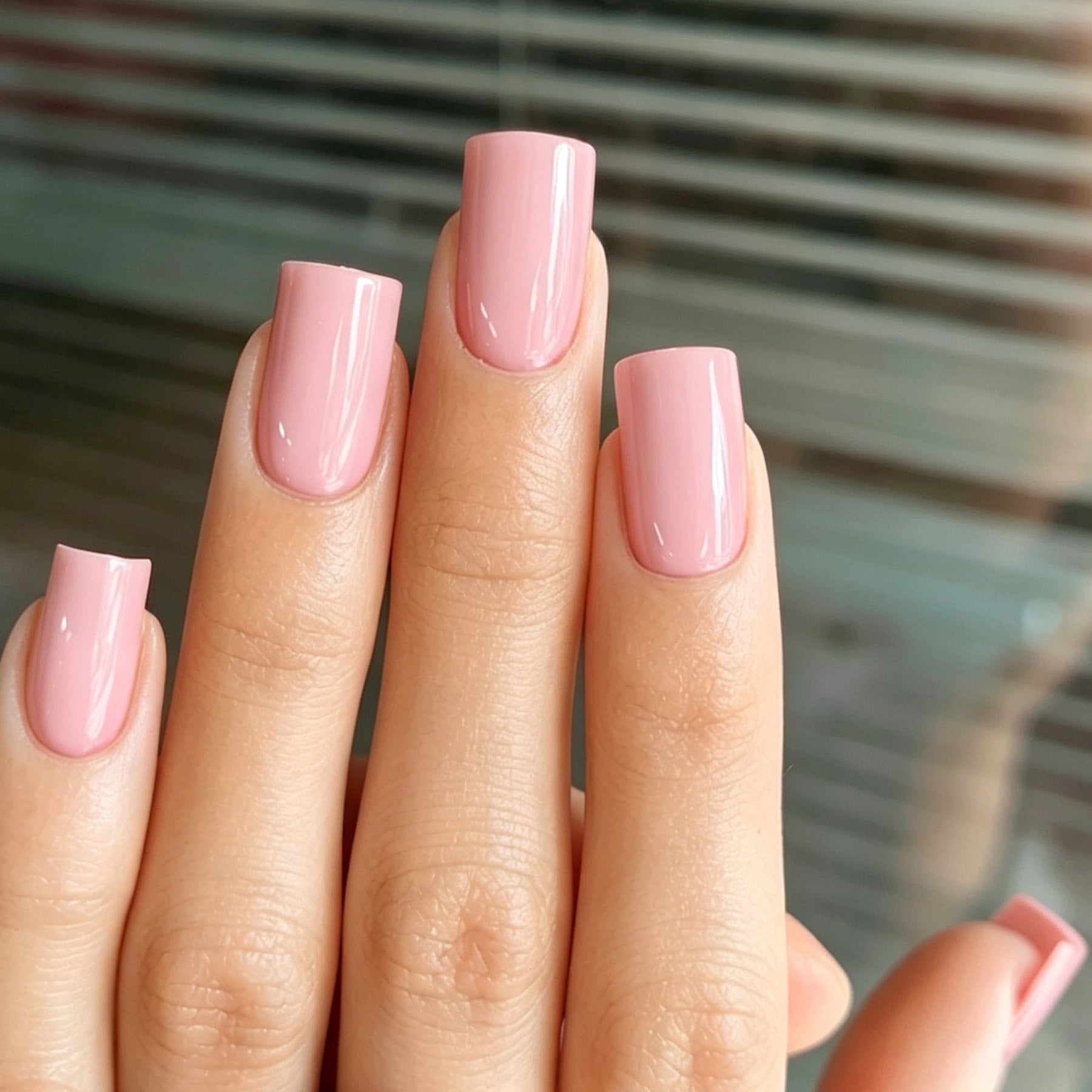 Classic Glossy Red Short Square Press-On Nails