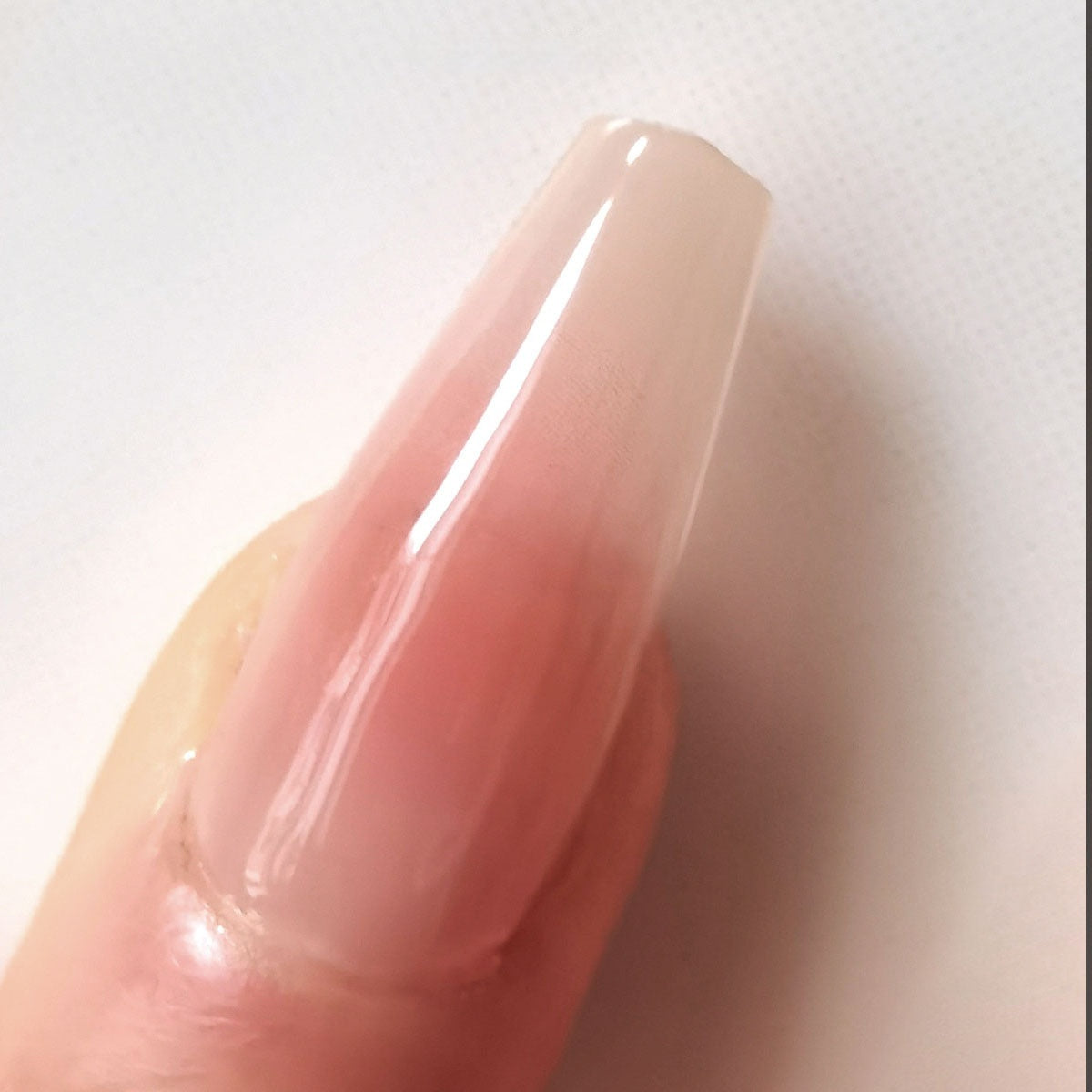 Matte Blush Ombré Coffin Press-On Nail Tips - DIY Ready