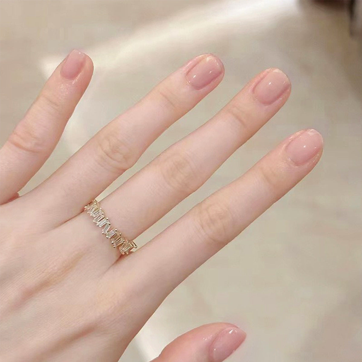 Everyday Nude Pink Short Oval Press-On Nails | Glossy Finish