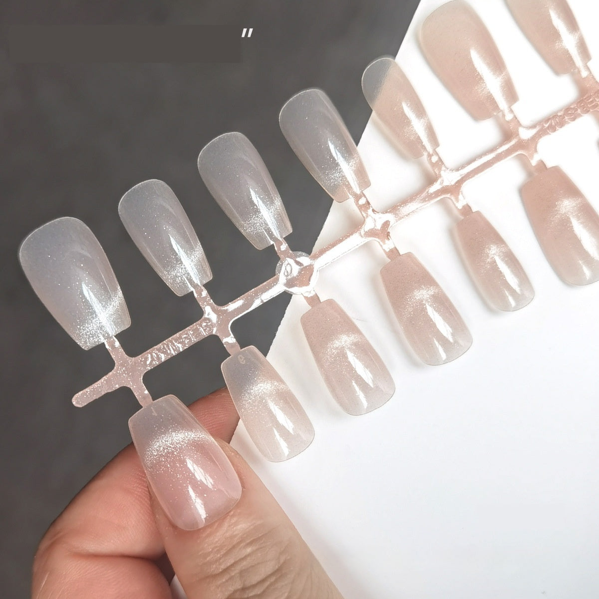 30Pcs Wholesale Cat Eye & Blush French Press-On Nail Tips