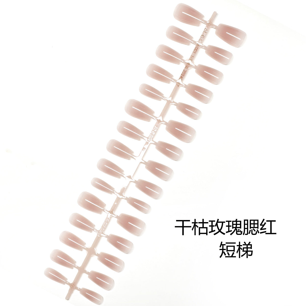 Elegant Dusty Rose Blush Ombre Long Press-On Nails (30 Pieces)