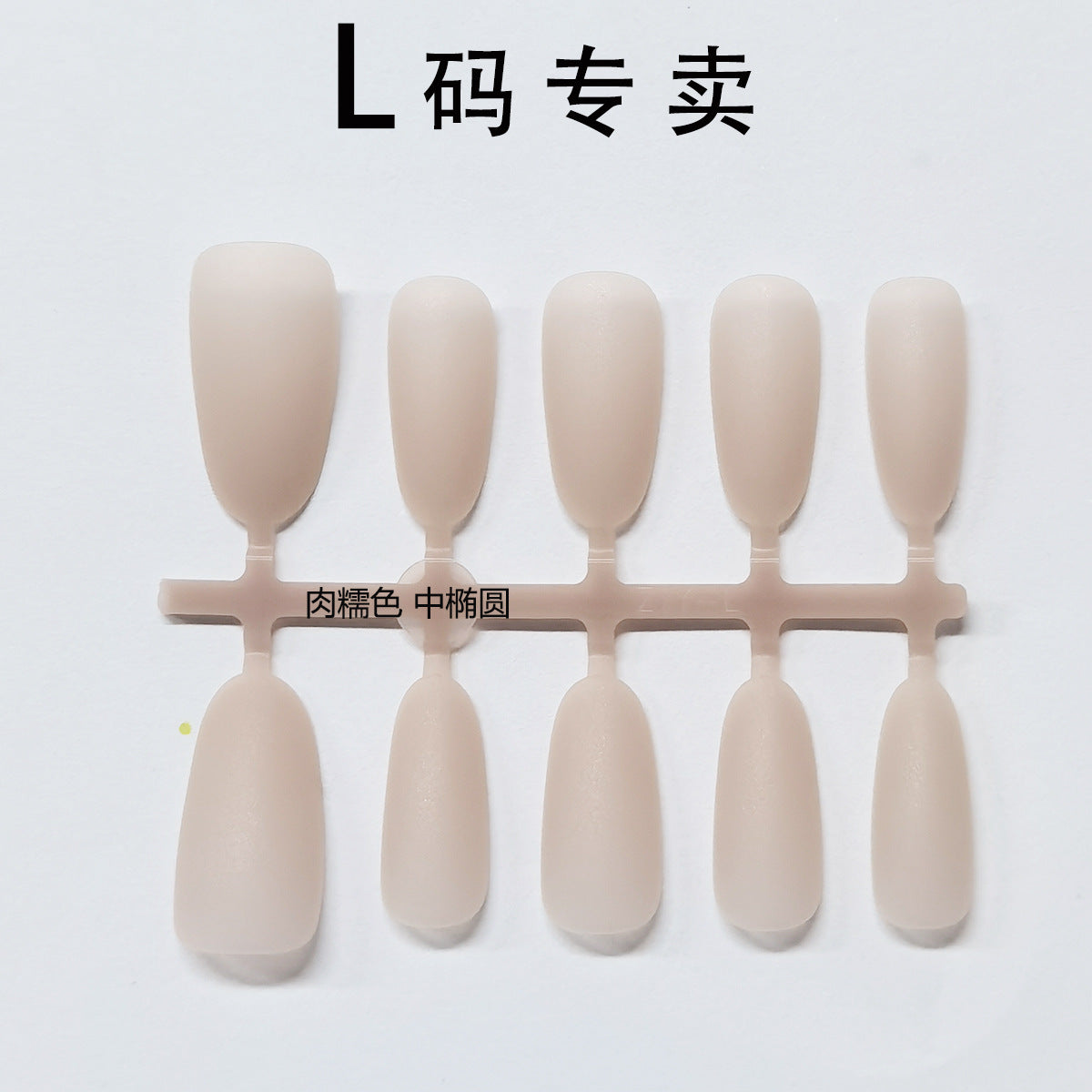 Large L-Size PMMA Matte Nude Press-On Nail Blanks - No Etching Required
