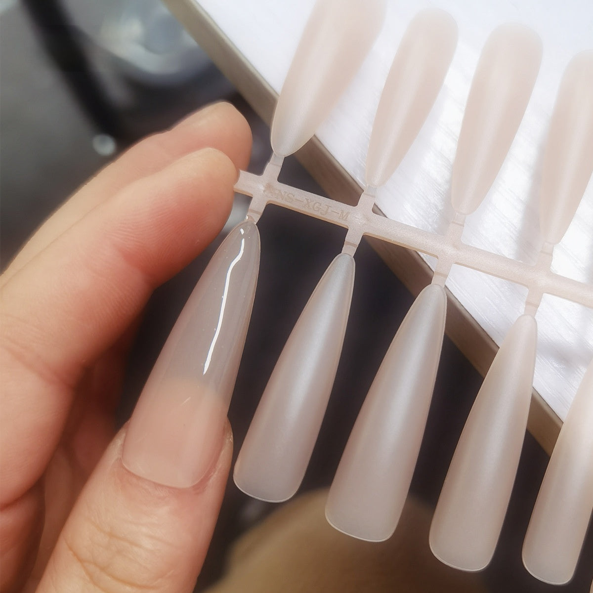 Ultra-Thin Matte Nude Extra Long Tapered Stiletto Press-On Nail Blanks for DIY