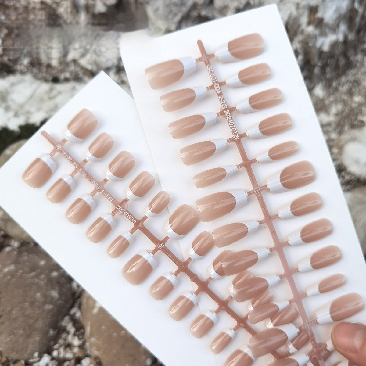 Classic Nude Pink French Tip Press-On Nails