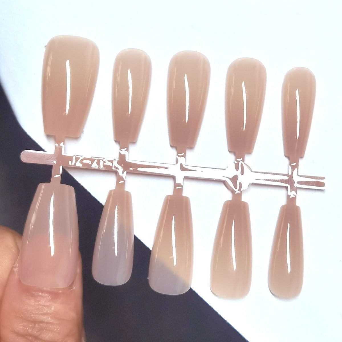 Dusty Pink Tapered Coffin Press-On Nails
