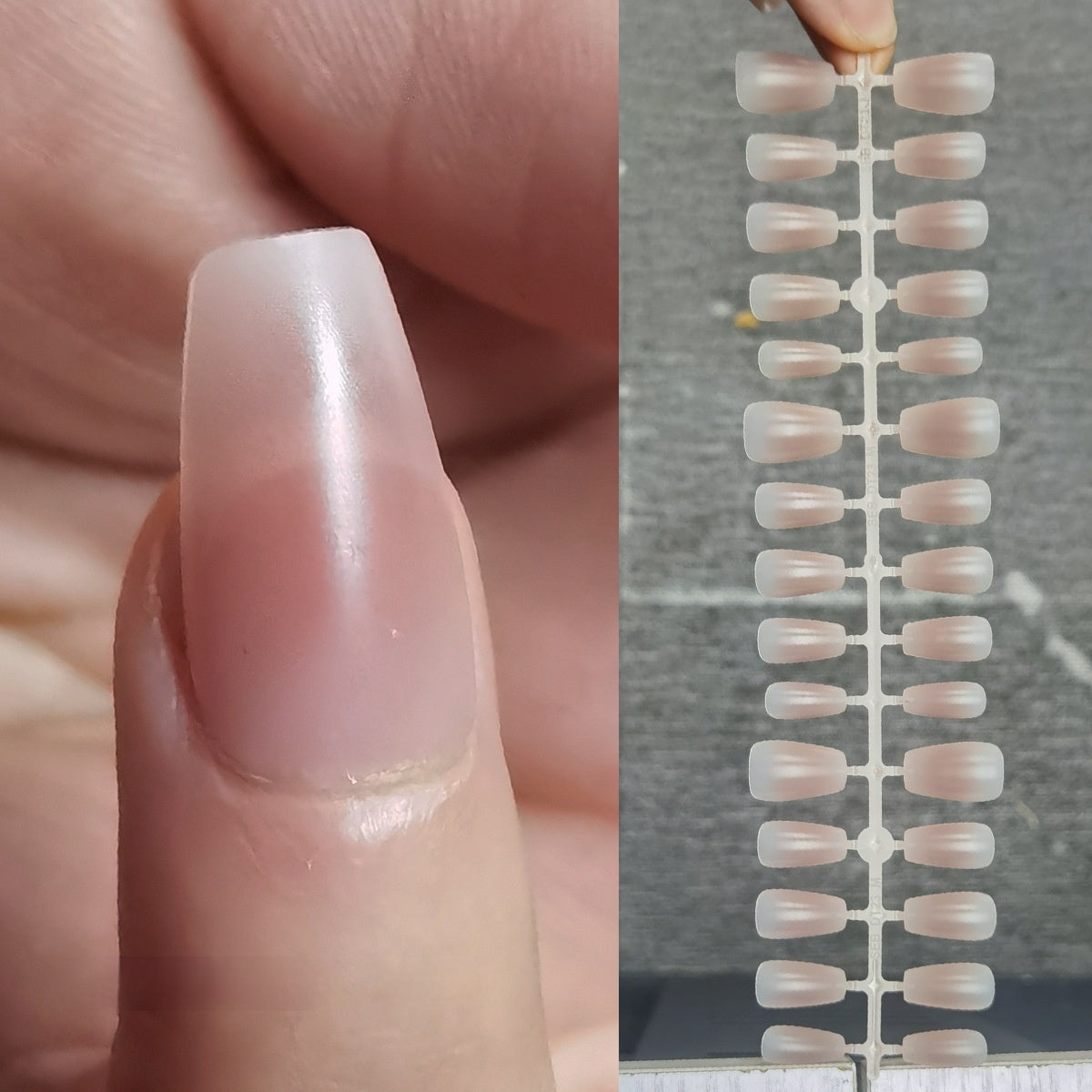 30 Pcs Autumn Rose Blush Gradient Short Coffin Press-On Nail Blanks