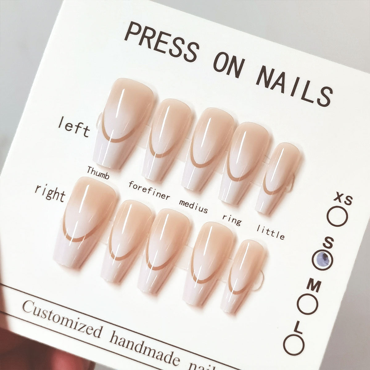 Gentle Blush Ombre & French Tip Press-On Nails | Sheer Nude