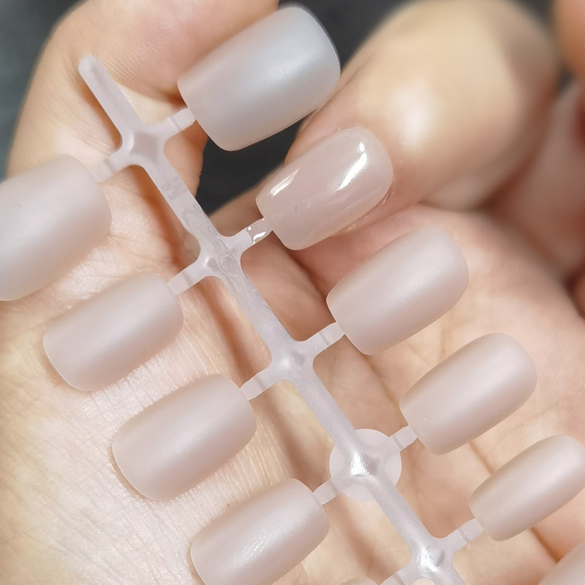 Matte Muted Lavender Press-On Nail Blanks for DIY
