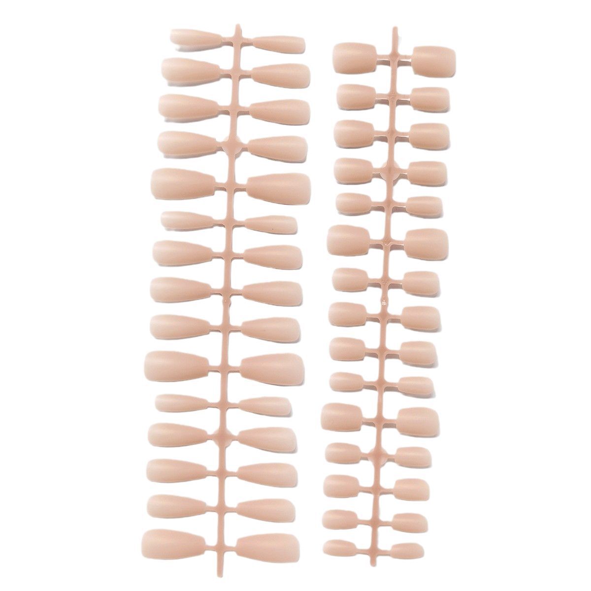 Bulk Coral Nude Press-On Nail Tips - Versatile Base Blanks for DIY
