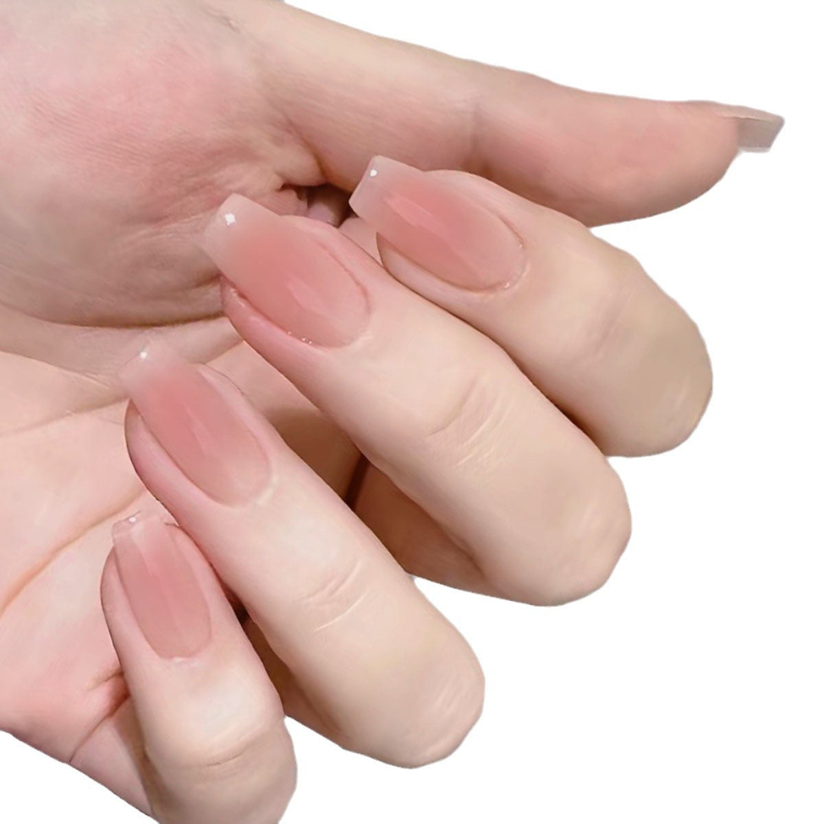 Gentle Blush Ombre & French Tip Press-On Nails | Sheer Nude