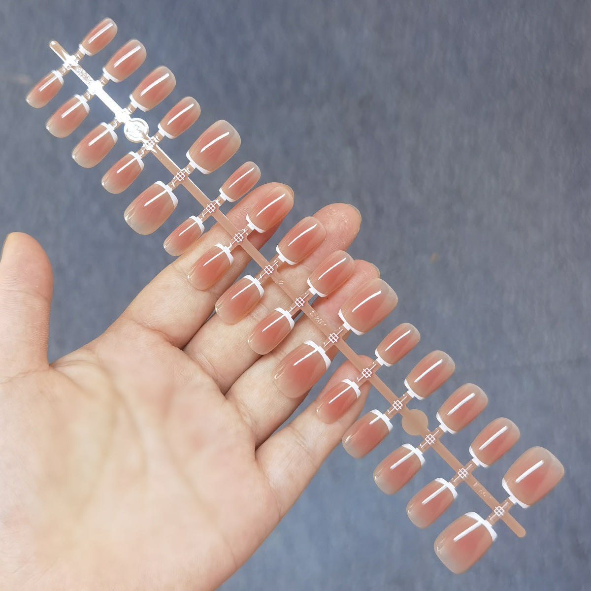 Short Blush Pink French Tip Press-On Nails