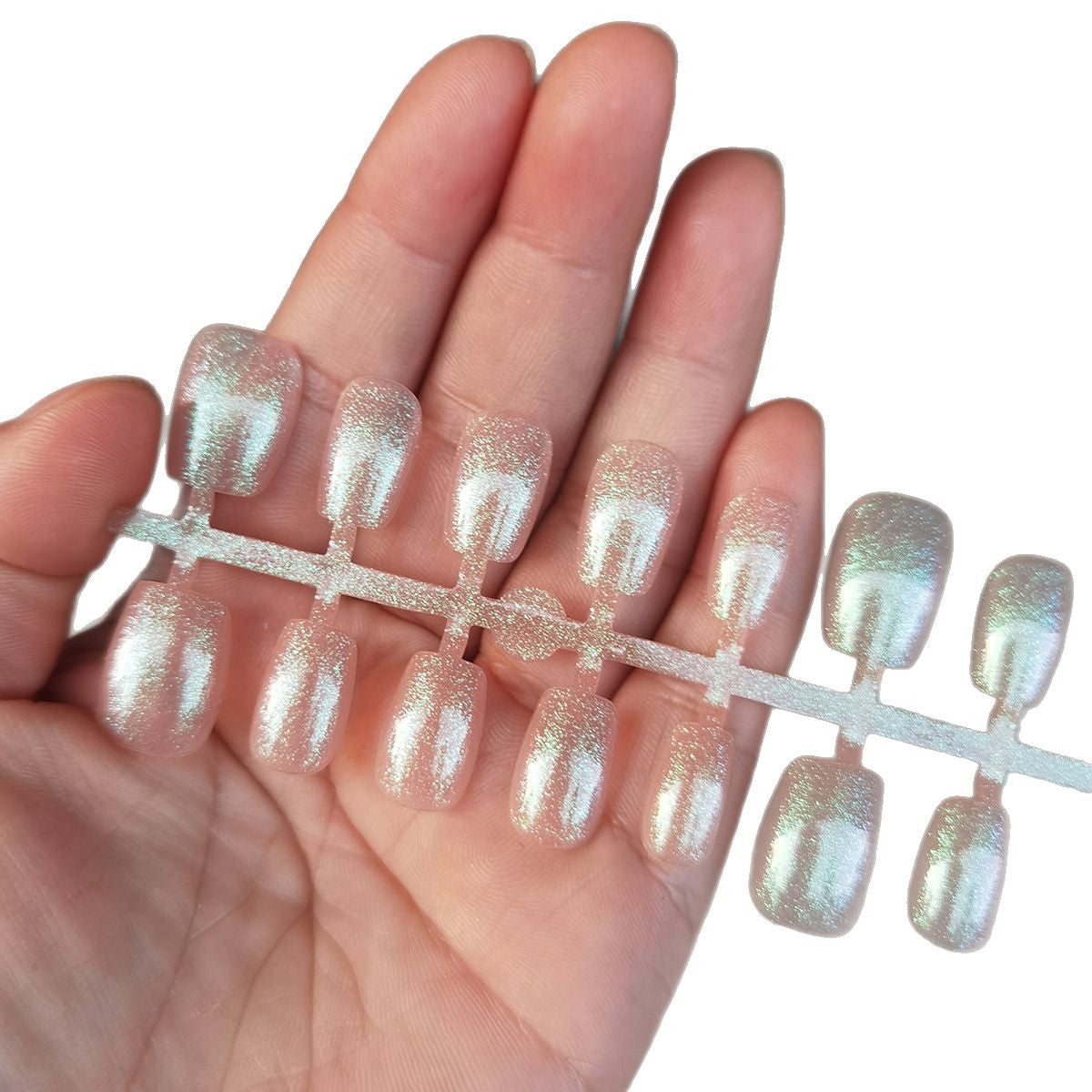 Aurora Iridescent Mermaid Shimmer Press-On Nails